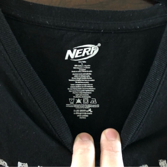 Nerf black short sleeve graphic tee in size L - Picture 4 of 6